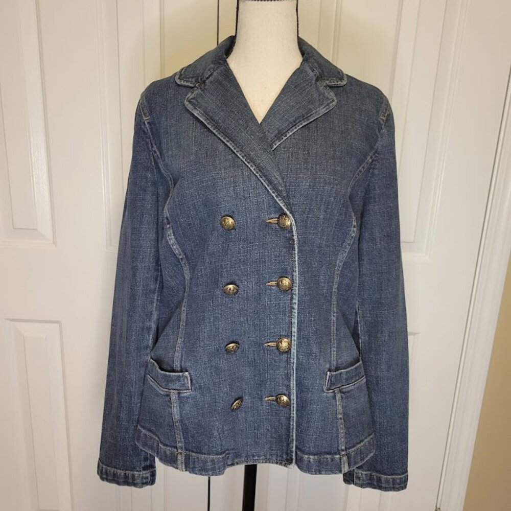 LRL Lauren Jeans Co. Ralph Lauren Denim Blazer Jacket – Size 12